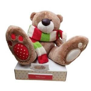 Teddy Bigfoot With Love NWT Christmas Bear Carte Blanche Greetings Gift